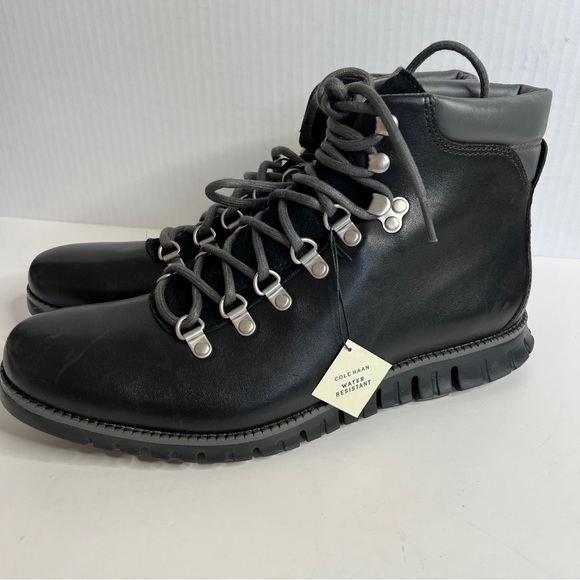 Cole Haan ZeroGrand Water Resistant Hiker Boots British Black C35594